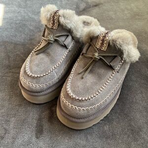 UGG Gray Suede Women's Slippers